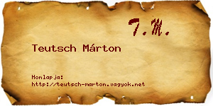 Teutsch Márton névjegykártya
